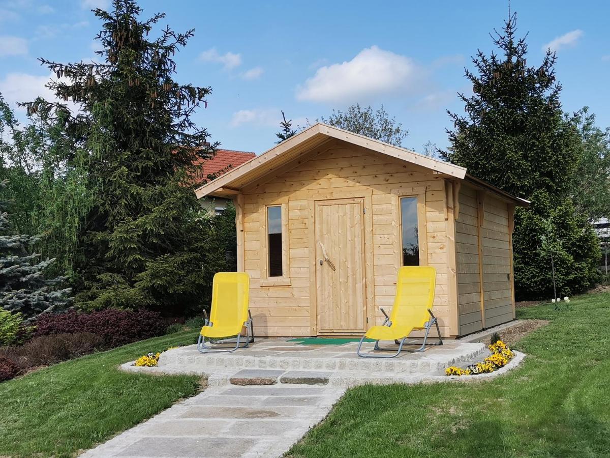 Pension Raupennest Mit Blockhaussauna Bautzen Luaran gambar